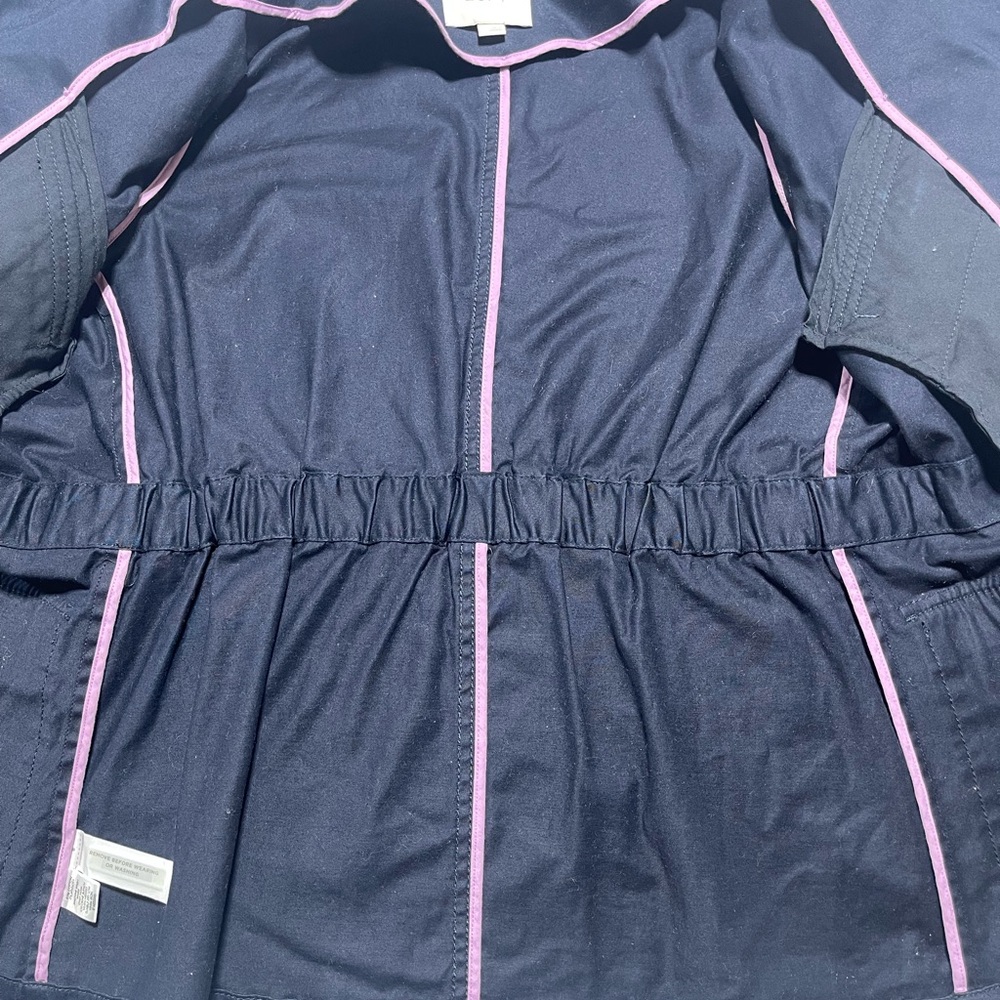 Loft Navy Drawstring Utility Jacket - image 5